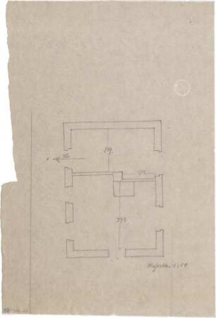 Littmann, Max; Bocksberg; Hofgut, Geländeaufnahmen, Wasserversorgung,Transformatorenhaus, Erweiterungsbauten u.Umbauten - Grundriss