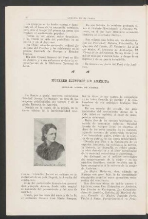 Mujeres ilustres de América : Soledad Acosta de Samper