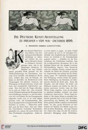 Die deutsche Kunst-Ausstellung zu Dresden von Mai - Oktober 1899
