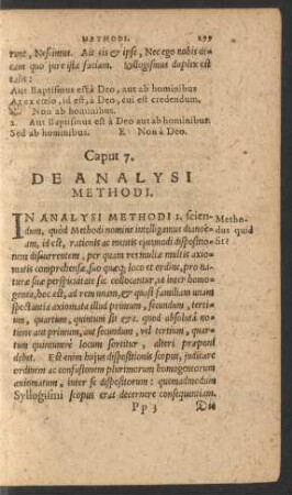 Caput 7. De Analysi Methodi