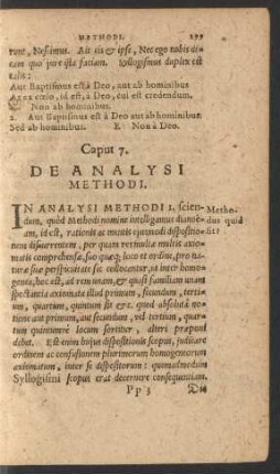 Caput 7. De Analysi Methodi