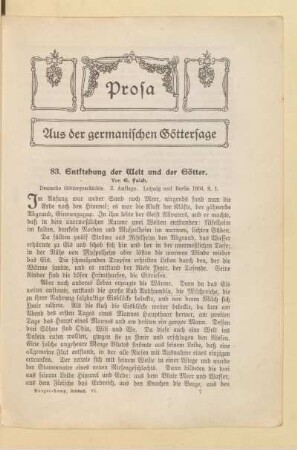 Aus der germanischen Göttersage