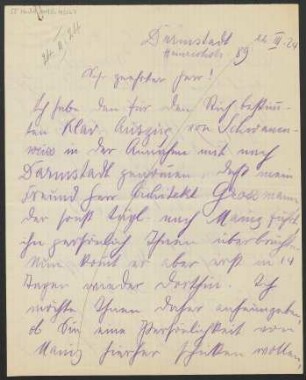 Brief an B. Schott's Söhne : 22.03.1924