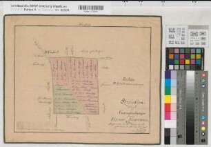 Flerke (Welver), Klotingen (Welver), Teilung des Geringenkamps zwischen Flerke und Klotingen, Brouillonkarte