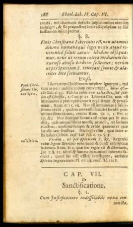 Cap. VII. De Sanctificatione.