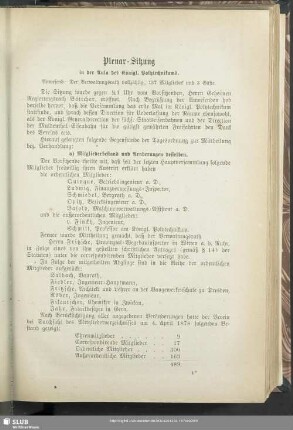Plenar-Sitzung in der Aula des Königl. Polytechnikums