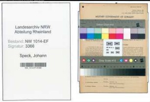 Entnazifizierung Johann Speck , geb. 16.01.1916 (Arzt)