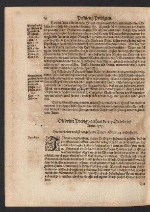 Die dritte Predigt/ gethan den 19. Octobris/ Anno 1575.