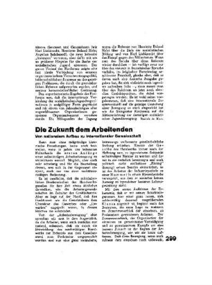 Die Zukunft dem Arbeitenden