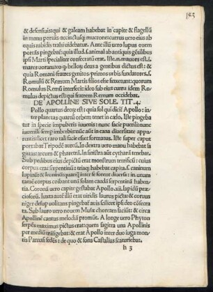 De Apolline Sive Sole. Tit. 4.