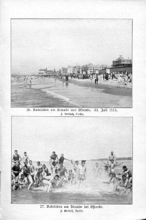27. Badeleben am Strande bei Ostende.