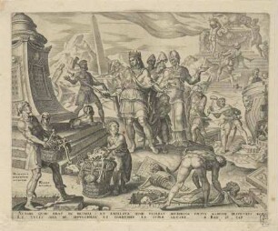Die Zerstörung des Altars von Bet-El und die Öffnung der Gräber, Blatt 6 aus der Folge "König Joschija restauriert das Gesetz des Herrn"