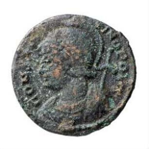 Münze, Follis, Aes 4, 332 - 333 n. Chr.