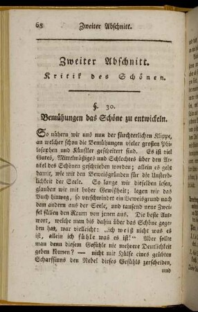 Zweiter Abschnitt. Kritik des Schönen.