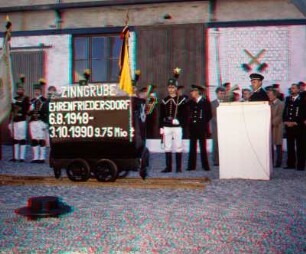 3.10.1990, "Letzte Schicht": Festprogramm am Bergwerk