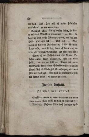 Zweiter Auftritt. Obrister und Konrad.