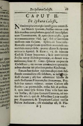 Caput II. De Sphæra Cælesti.
