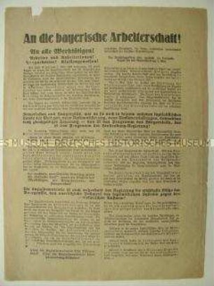 Flugblatt mit Aufruf der KPD zum 1. Mai 1930 in Bayern