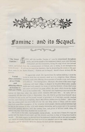 Famine and its sequel