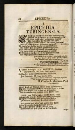 28-45, I. Epicedia Tubingensia