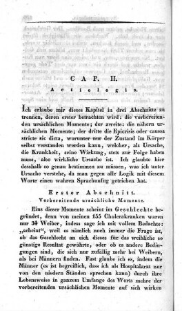 Erster Abschnitt. Vorberteitende ursächliche Momente.