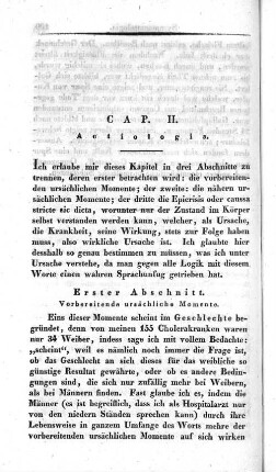 Erster Abschnitt. Vorberteitende ursächliche Momente.