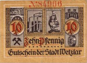 Notgeld der Stadt Wetzlar