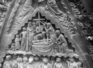 Helena-Tympanon — 2. Zone: Helena erkennt das Heilige Kreuz