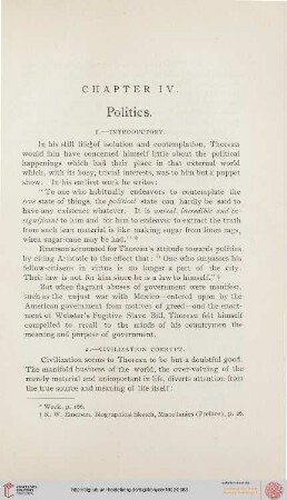 Chapter IV.: Politics
