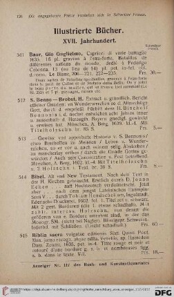 Illustrierte Bücher. XVII. Jahrhundert (Nr. 511 - 528a)