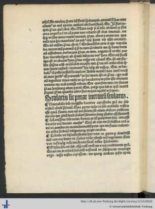Scolaris sic petat introitum scolarus