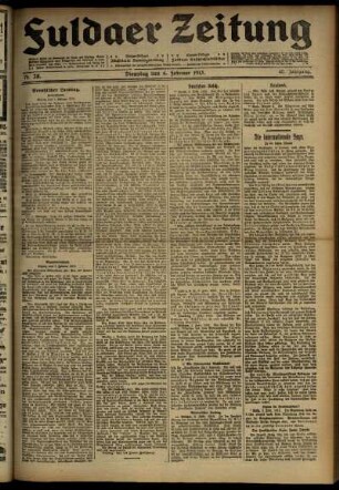 Ausgabe vom Dienstag, den 04. Februar 1913.