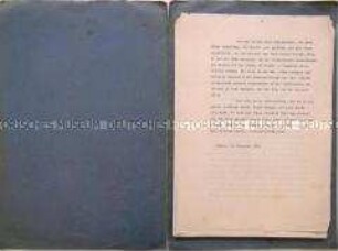 Maschinenschriftlicher Erlebnisbericht eines Wehrmachtssoldaten über den Einmarsch in das Sudetenland 1938 (in Aktendeckel)