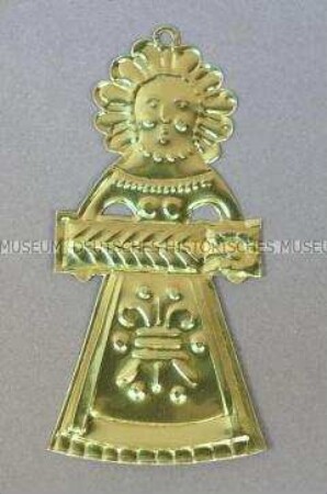 Christbaumschmuck: Frau mit Blume und Kopfschmuck