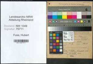 Entnazifizierung Hubert Fuss , geb. 23.05.1909 ()