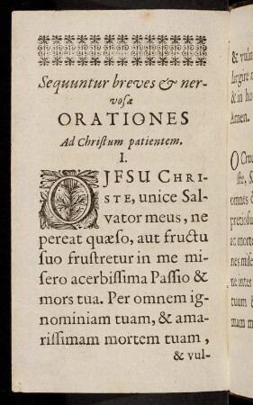 323a-323g, Sequuntur breves & nervosae Orationes Ad Christum patientem.