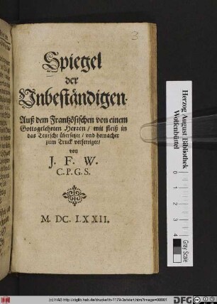Spiegel der Unbeständigen