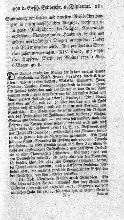 Sammlung der besten und neuesten Reisebeschreibungen, in einem Auszuge. Bd.14.