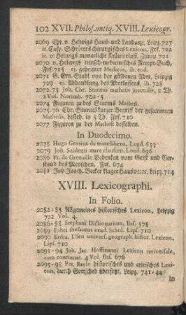 XVIII. Lexicographi