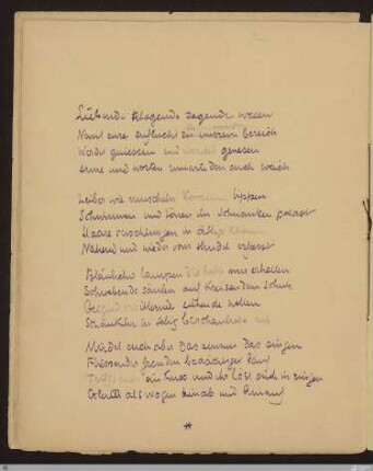Liebende klagende zagende wesen (Stimmen im Strom) : [SW III: H10]; [SW III, S. 99/147-148]
