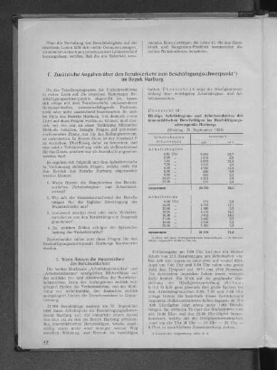 Übersicht 16: Häufige Arbeitsbeginn- und Arbeitsendzeiten der innerstädtischen Berufstätigen im Beschäftigungsschwerpunkt Harburgs