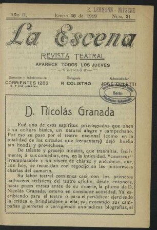 D. Nicolás Granada