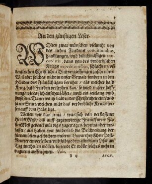 5 An den zünftigen Leser