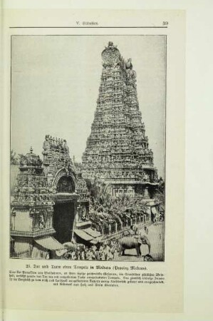 Tor und Turm eines Tempels in Madura (Provinz Madras)