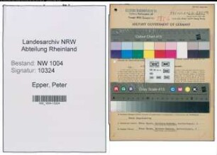 Entnazifizierung Peter Epper , geb. 06.01.1904 (Fahrer)