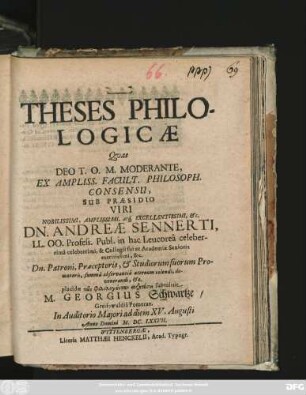 Theses Philologicae
