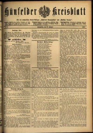 Ausgabe vom Samstag, den 27. Januar 1912.