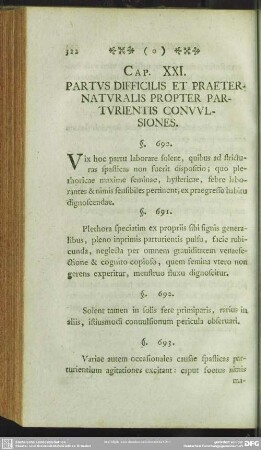 Cap. XXI. Partus Difficilis Et Praeternaturalis Propter Parturientis Convulsiones