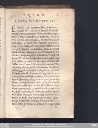 A Papa Clemente VII.