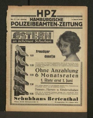 Nr. 7 * 21. Jahrg. 1. April 1931